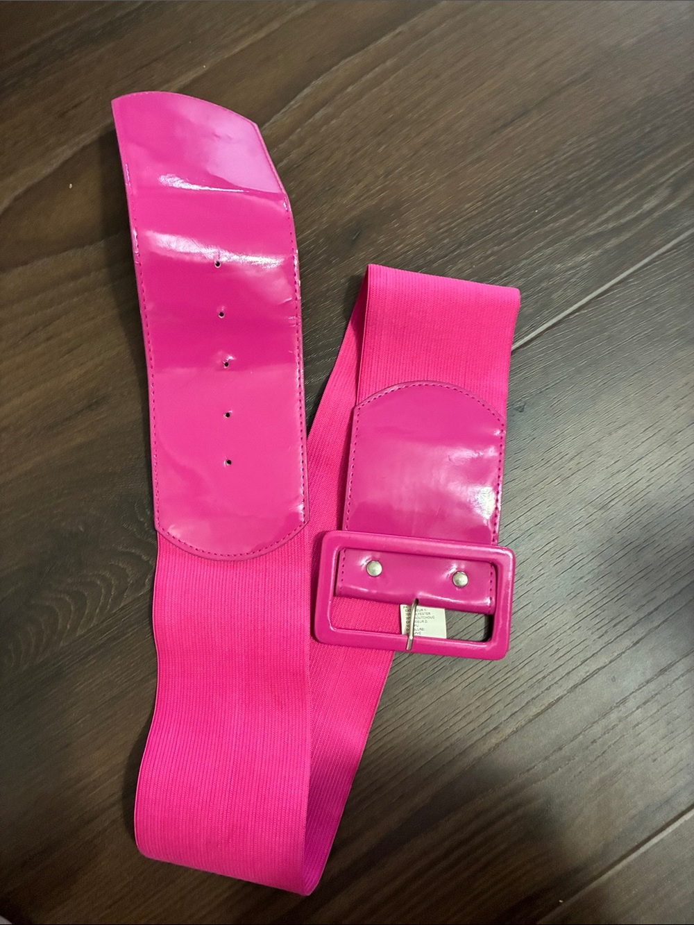 Y2K 90’s Wide Stretch Waist Belt in Hot Pink ELASTIC M/L